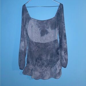 Altar'd State blue Tie-Dye Romper/Dress